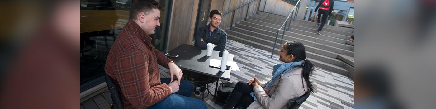 Students sitting in a circle